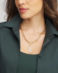 Convertible Gold Pave Pendant Necklace Gold - Chico's