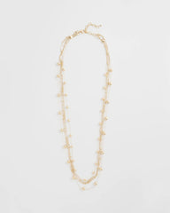 Multistrand Beaded Goldtone Necklace Gold - Chico's