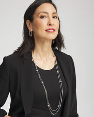 Hexie Multi-Strand Necklace Silver - Chico's
