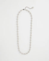 Silver Bead Long Single Strand Necklace Silver - Chico's