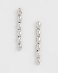 Silver Linear Bead Earrings Silver - Chico's