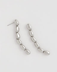 Silver Linear Bead Earrings Silver - Chico's