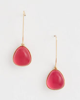 Pink Teardrop Threader Earrings Pink - Chico's