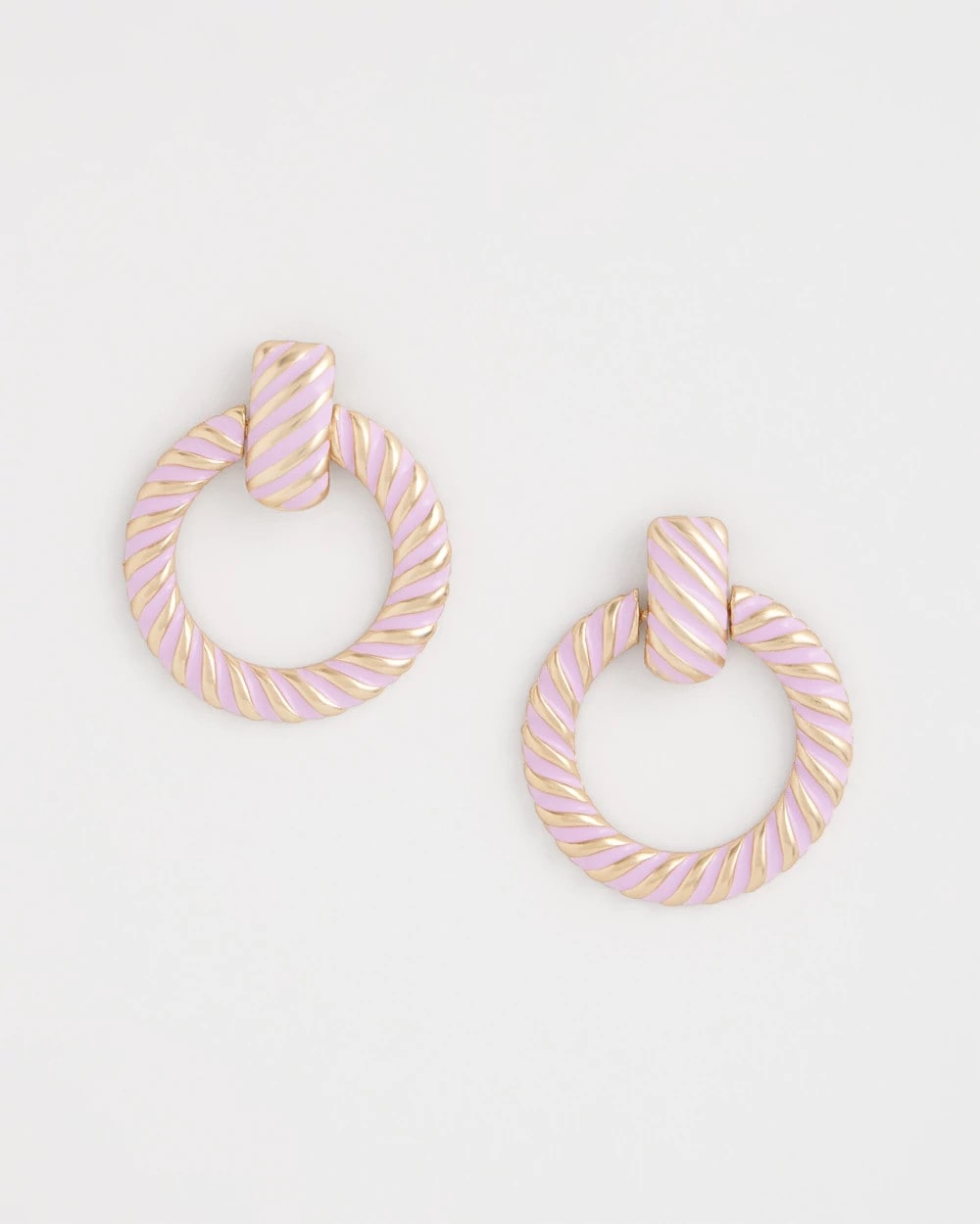 Pink Twist Drop Hoop Earrings Pink - Chico's