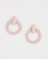 Pink Twist Drop Hoop Earrings Pink - Chico's