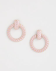 Pink Twist Drop Hoop Earrings Pink - Chico's
