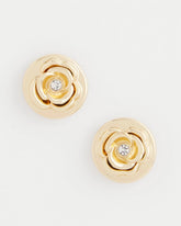 Lucky Coin Flower Stud Earrings Gold - Chico's