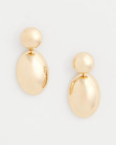 Gold Oval Drop Earrings Gold - Chico's