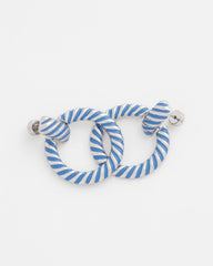 Blue Twist Drop Hoop Earrings Blue - Chico's
