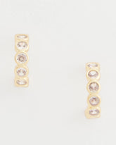 Goldtone Crystal Mini Hoop Earrings Gold - Chico's
