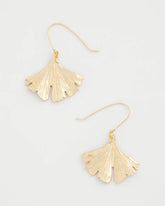 Ginkgo Leaf Fishwire Earrings Gold - Chico's