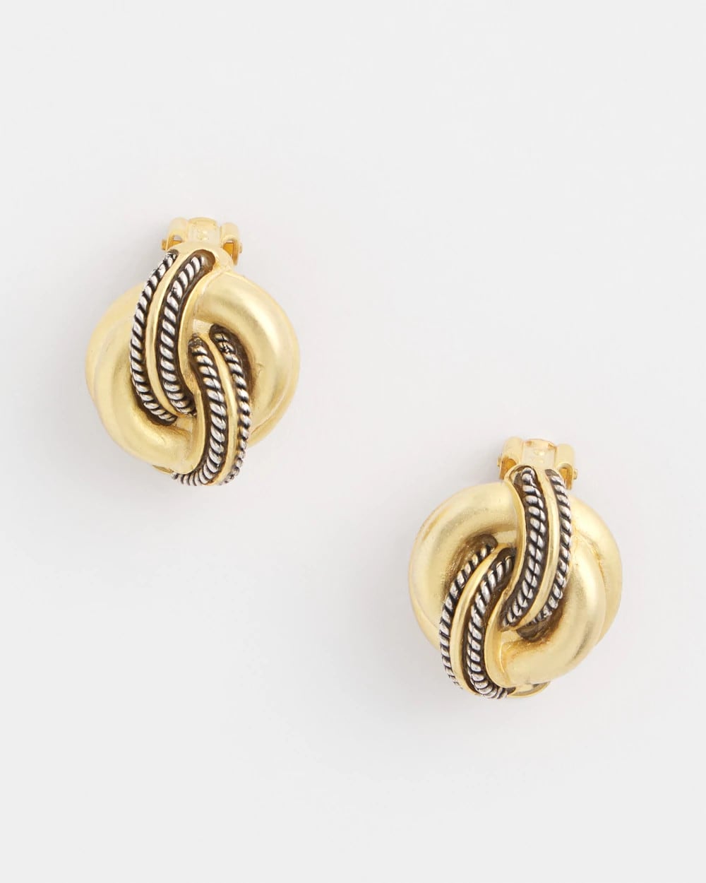 No Droop™ Gold Knot Clip-On Earrings Gold - Chico's
