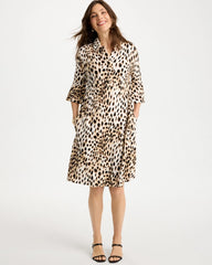 Ponte Knit Flounce Sleeve Dress Chocolate Fondant - Chico's
