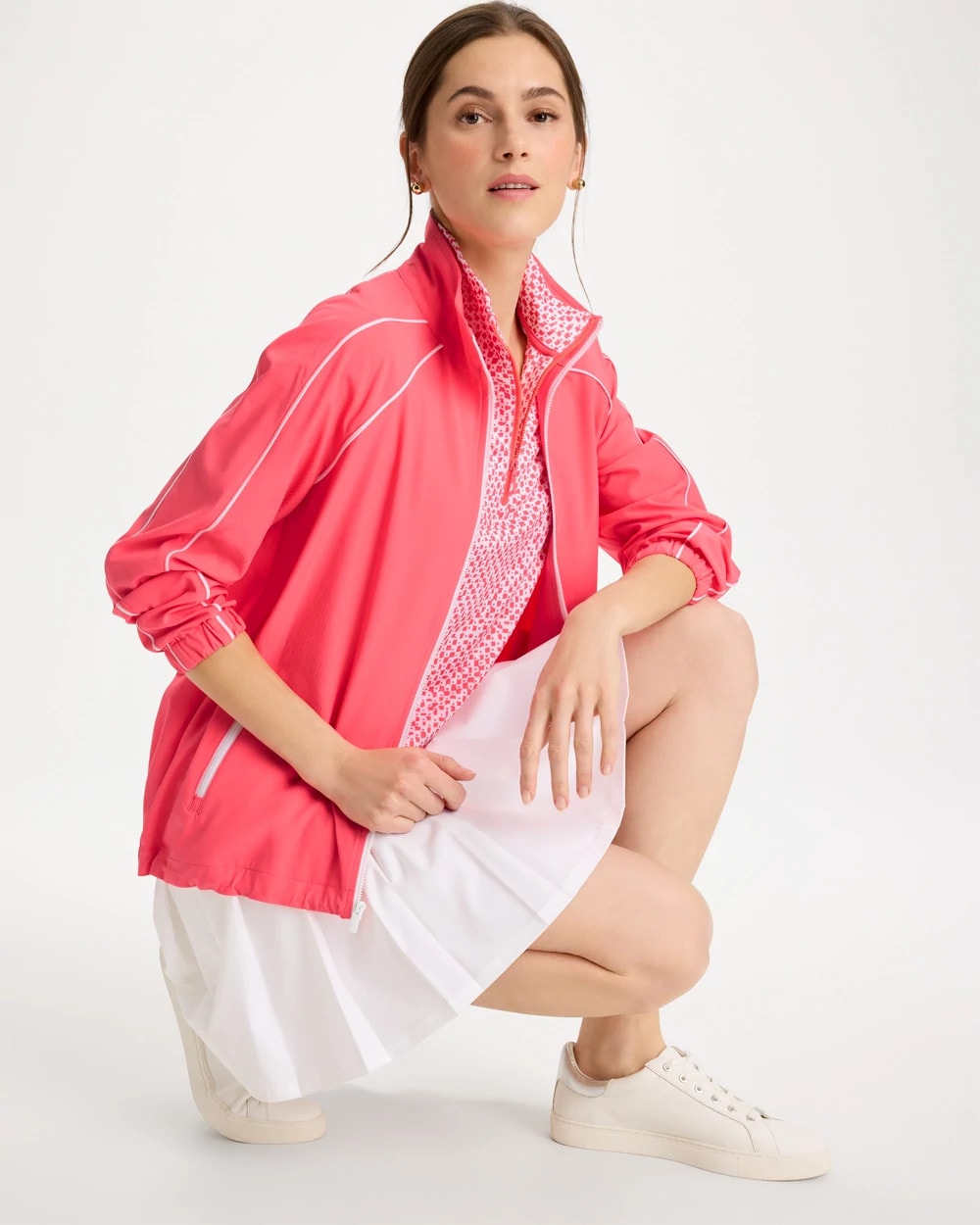 Zenergy® Ripstop Piping Jacket Calypso Coral - Chico's