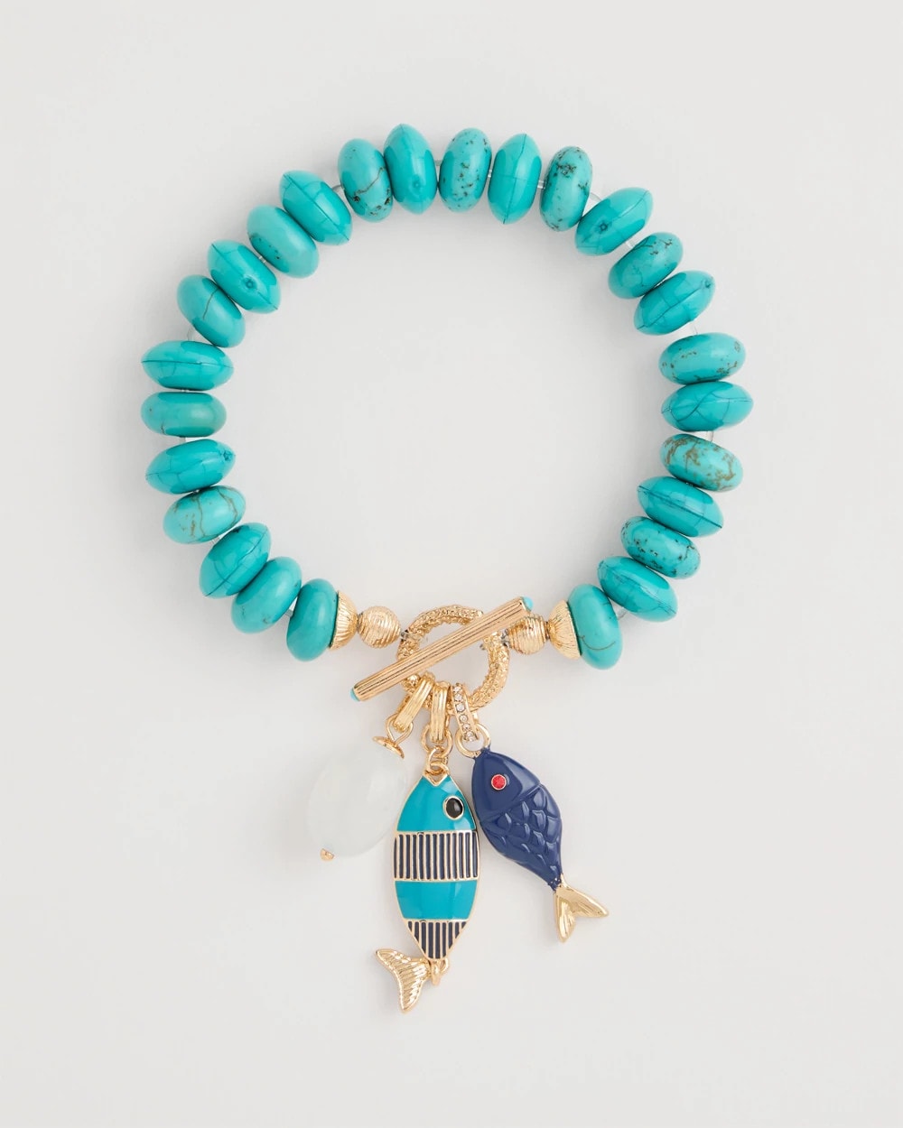 Turquoise Stone Toggle Charm Bracelet Turquoise - Chico's