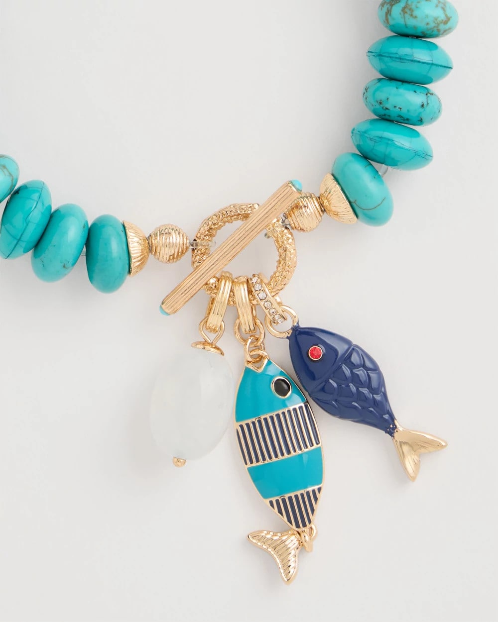 Turquoise Stone Toggle Charm Bracelet Turquoise - Chico's