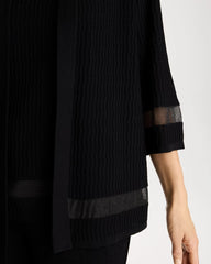 Travelers™ Sheer Stripe Cardigan Travelers Black - Chico's