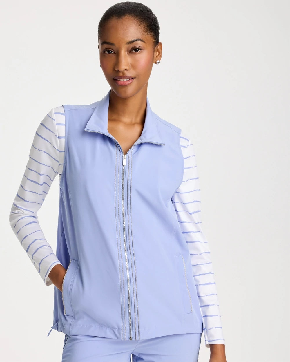 Zenergy® UPF Caviar Vest Blue Muse - Chico's