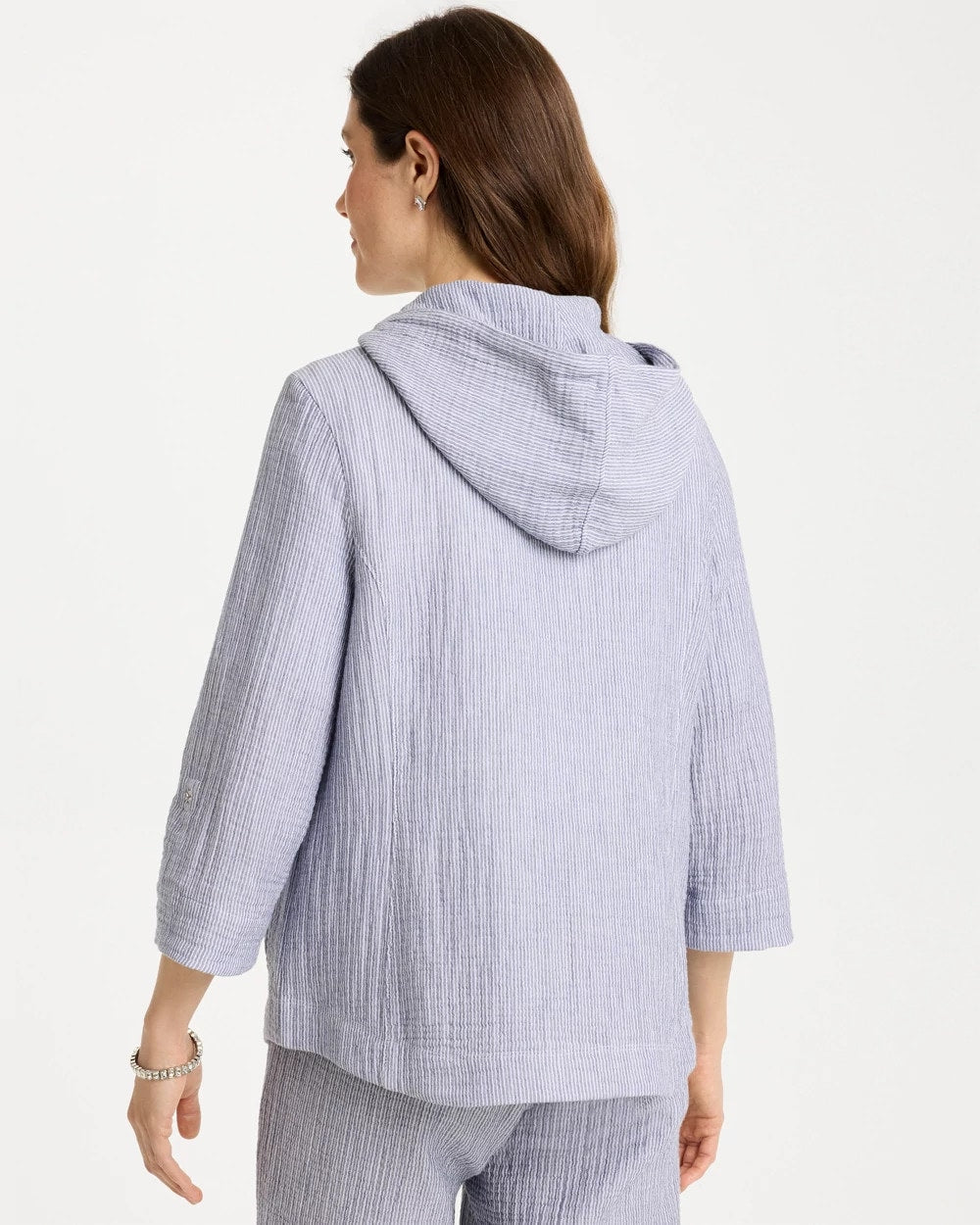 Zenergy® Striped Gauze Jacket Blue - Chico's