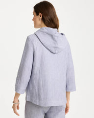 Zenergy® Striped Gauze Jacket Blue - Chico's