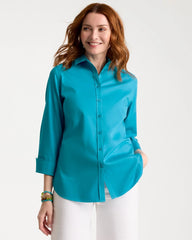 No Iron™ Stretch Shirt Lagoon Blue - Chico's
