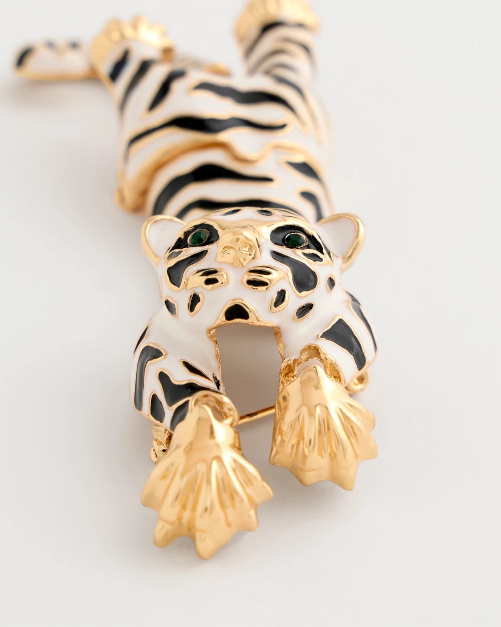 Tiger Brooch Black/White - Chico's
