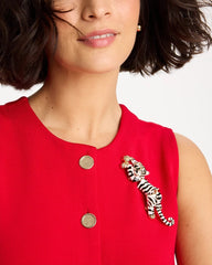 Tiger Brooch Black/White - Chico's
