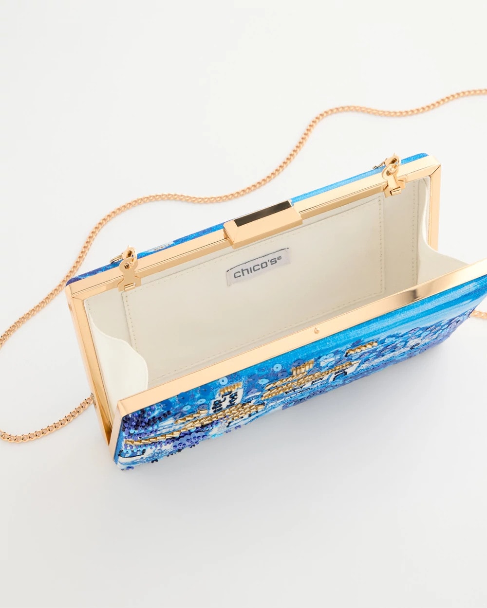 Embellished Scenic Clutch Blue - Chico's