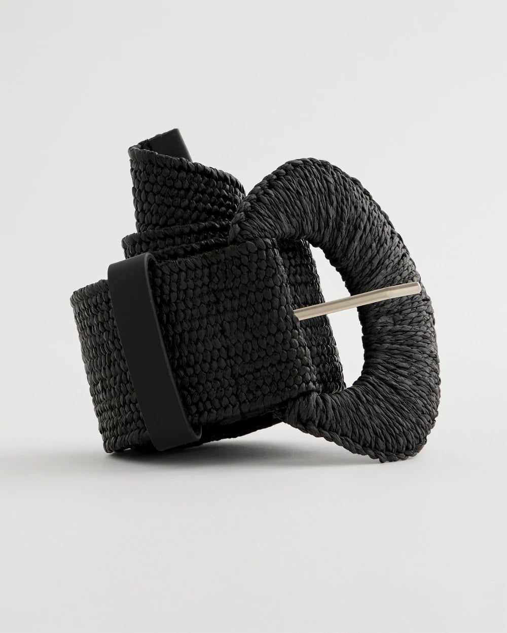 Raffia Wrapped Stretch Belt Black - Chico's