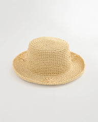 Straw Embroidered Beach Hat Natural - Chico's