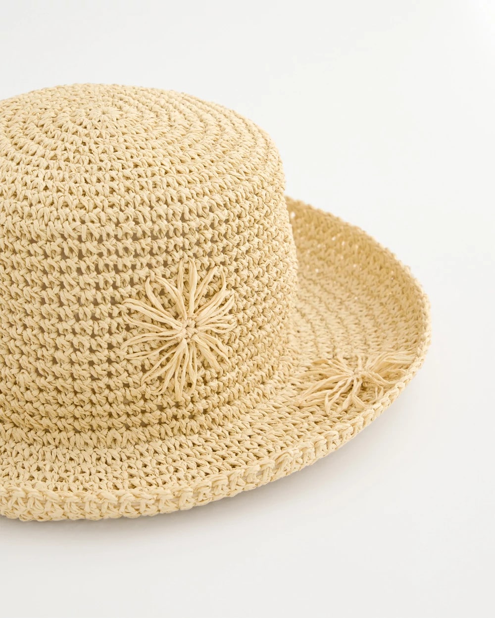 Straw Embroidered Beach Hat Natural - Chico's