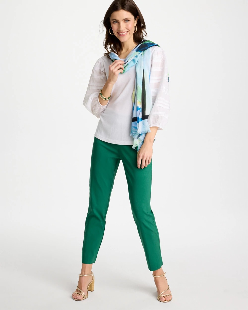Brigitte™ Slim Pull-On Ankle Pants Hunter Green - Chico's