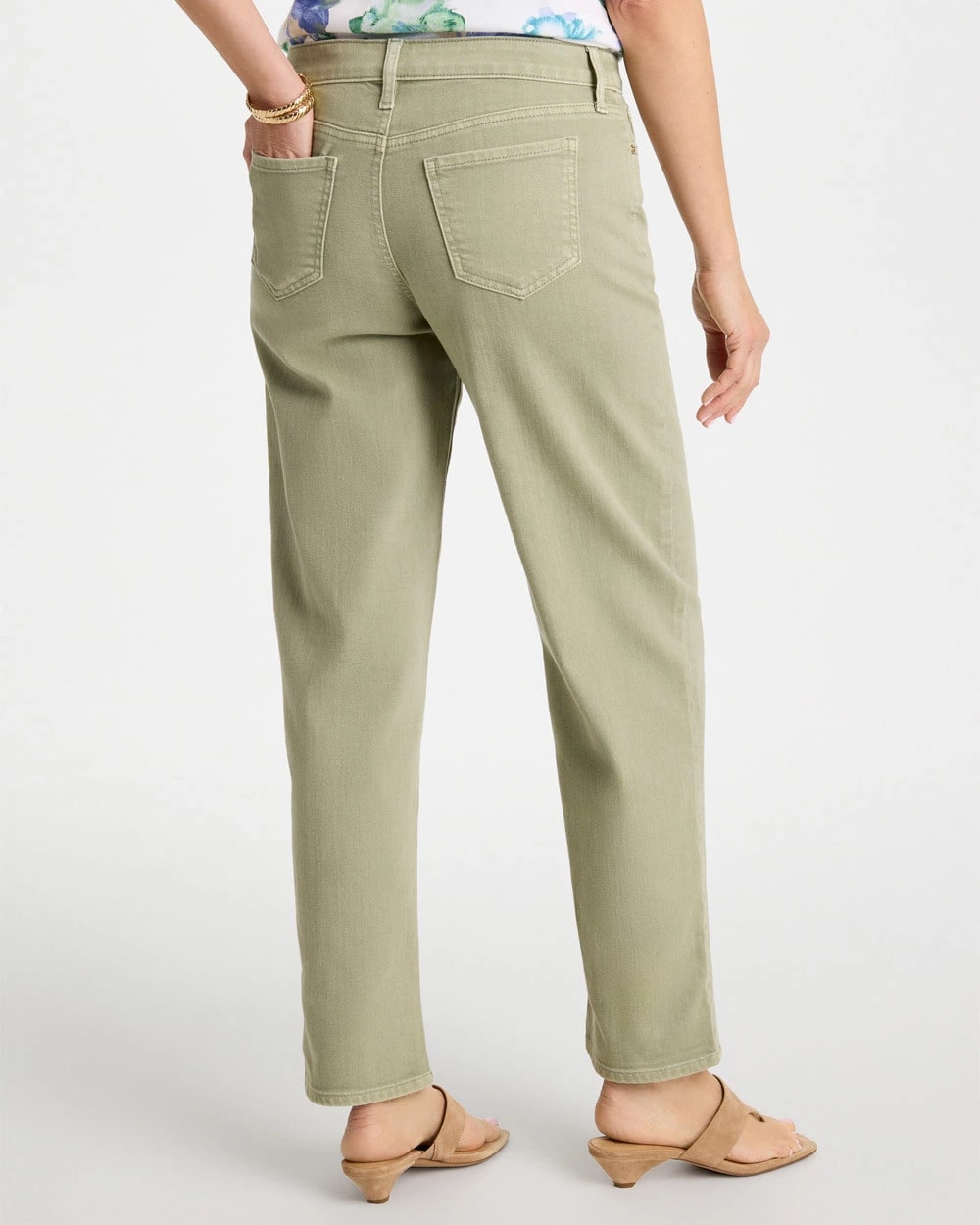 Boyfriend Relaxed Crop Jeans Seagrass Green - Chico's