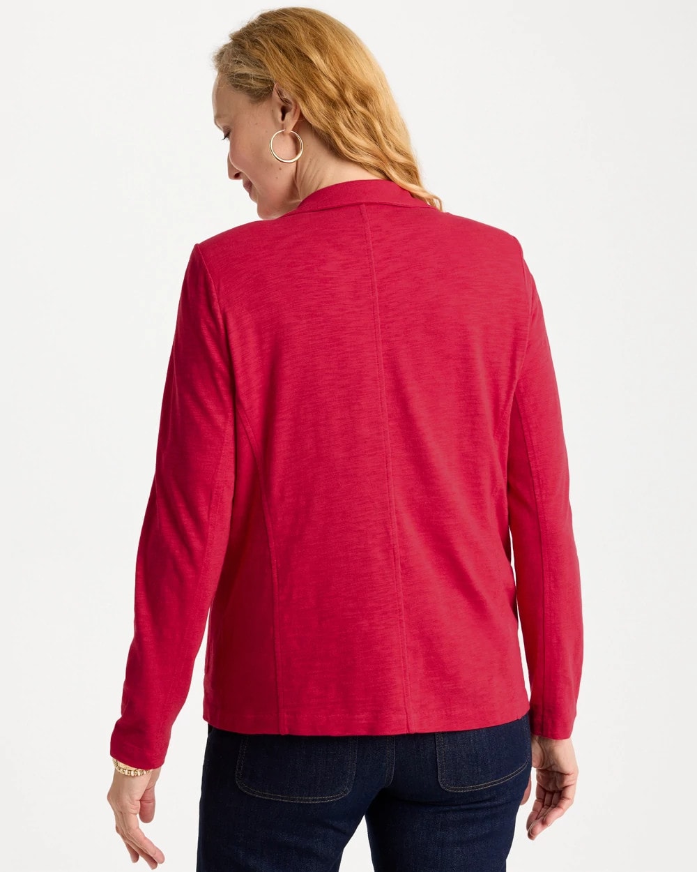 Slub Knit Blazer Cherry Lush - Chico's