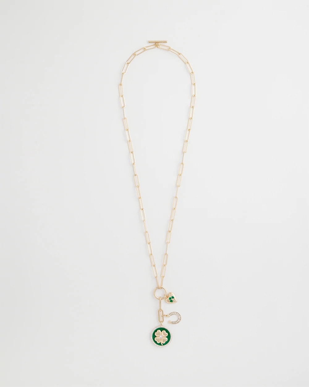 Lucky Charm Twice As Nice Necklace Green - Chico's