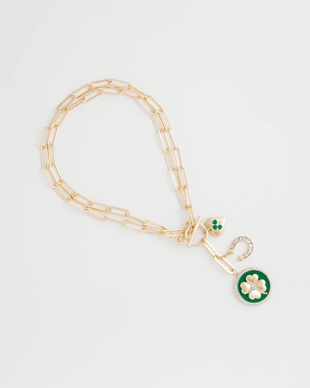 Lucky Charm Twice As Nice Necklace Green - Chico's