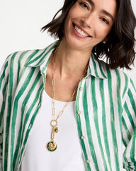 Lucky Charm Twice As Nice Necklace Green - Chico's