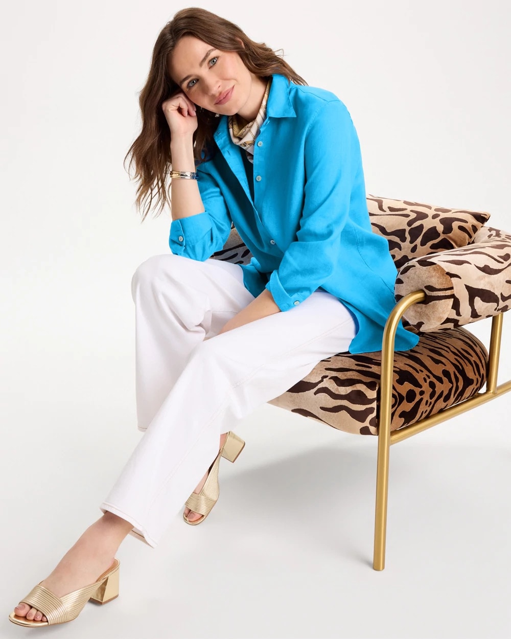 No Iron™ Linen Shirt Blue Tide - Chico's