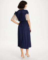 Sea Island Crinkled Midi Dress Passport Blue - Chico's