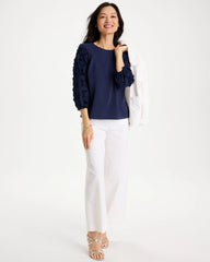 Star Cutout 3/4 Sleeved Tee Passport Blue - Chico's