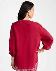 Tie-Front Top Cherry Lush - Chico's
