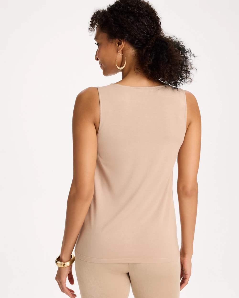 Travelers™ Metallic Crochet Sweater Tank Gold - Chico's