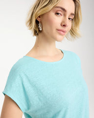 Linen Dolman Tee Bondi Blue - Chico's