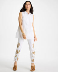 Poplin Cotton Collared Tunic Alabaster - Chico's