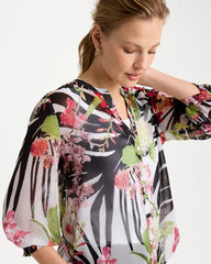 Georgette Lightweight Printed Blouse Cherry Lush - Chico's