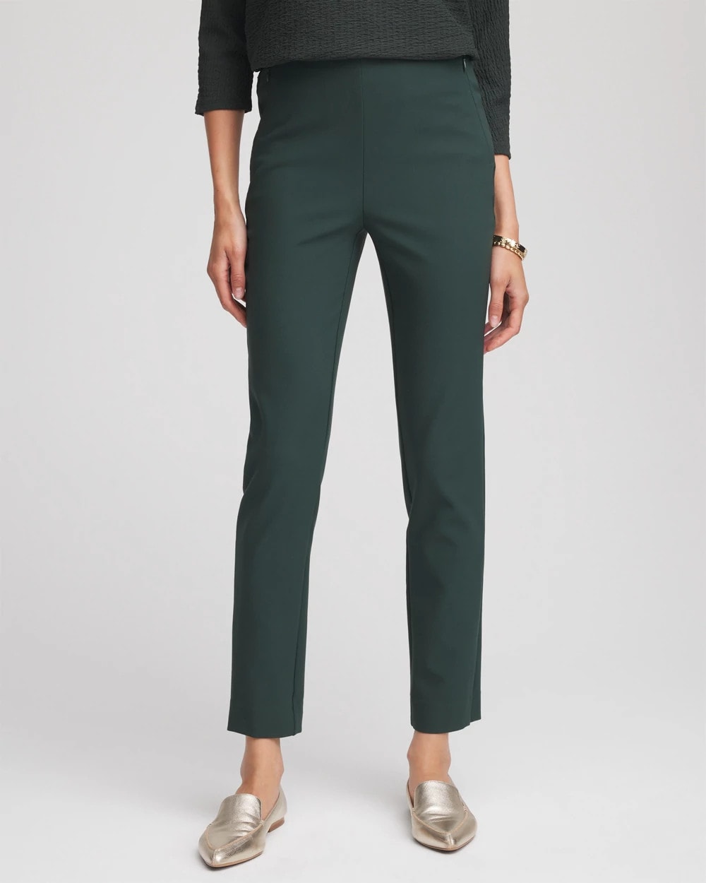 Lightweight Juliet Straight Ankle Pants Darkest Spruce - Chico's