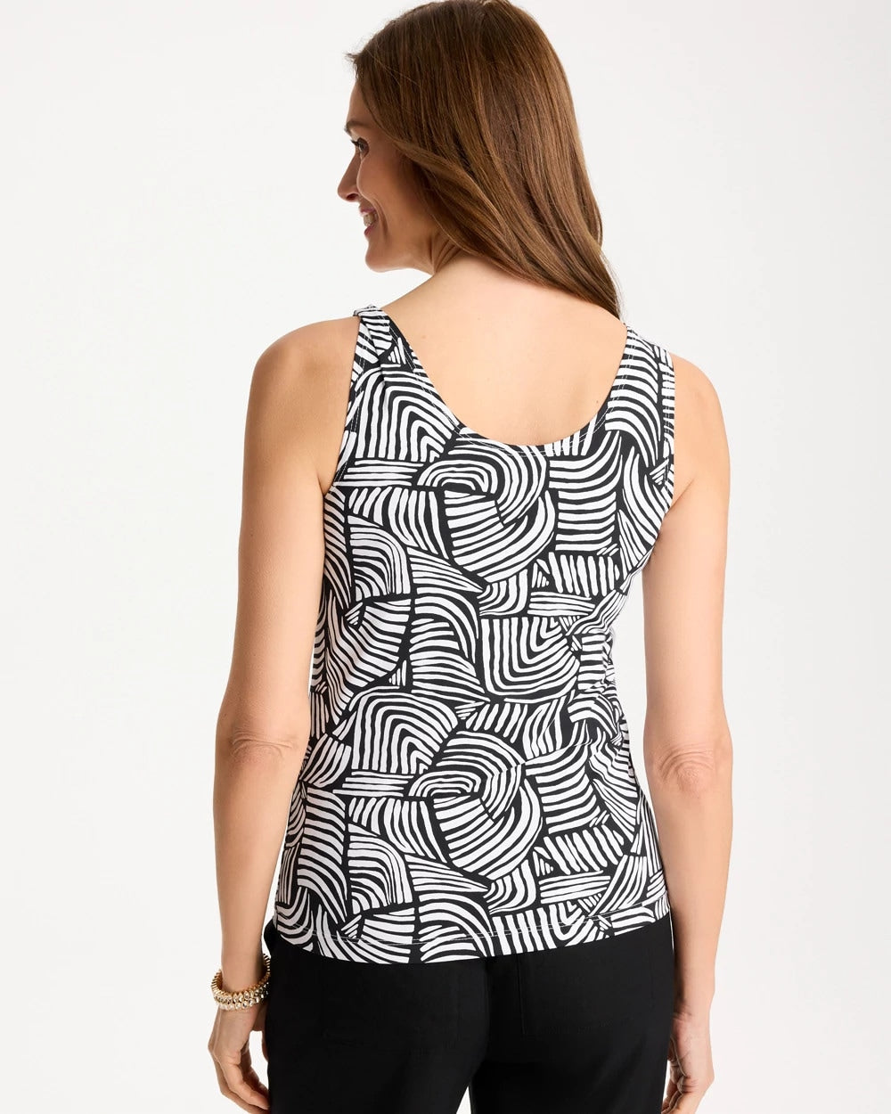 Printed Microfiber Tank Black - Chico's