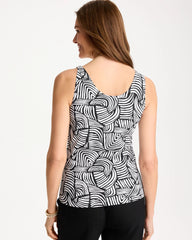 Printed Microfiber Tank Black - Chico's