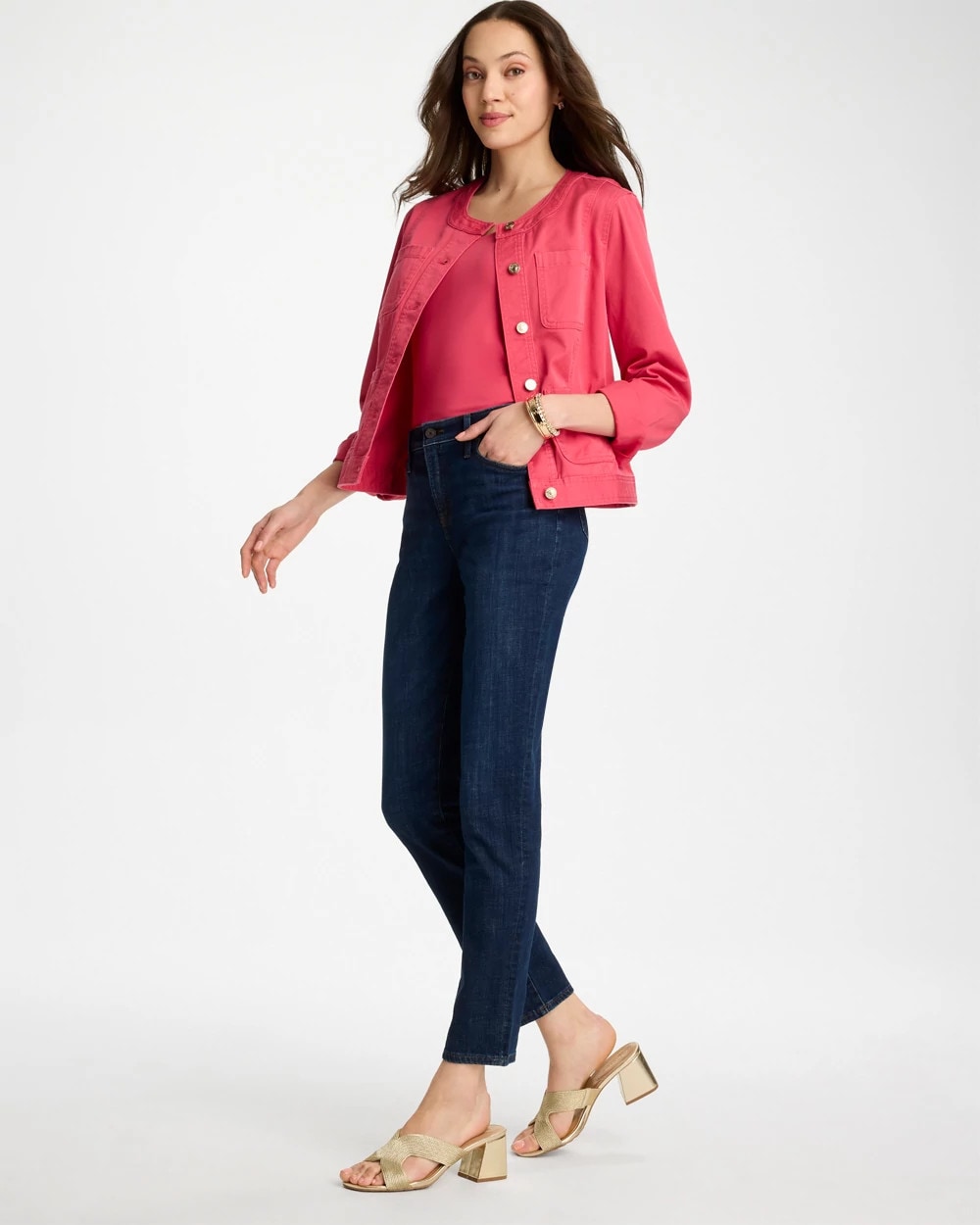 Girlfriend Slim Ankle Jeans Dark Sapphire Indigo - Chico's