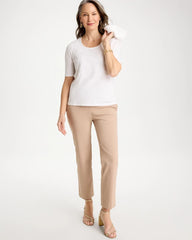 Sequin Embroidered Floral Tee Alabaster - Chico's